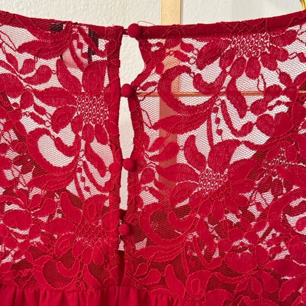 Torrid Red Lace Top - Picture 5 of 7
